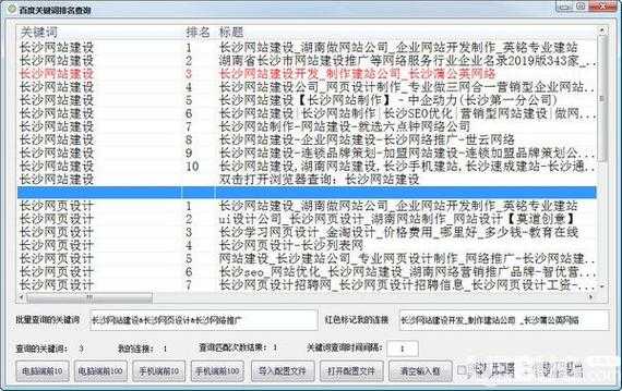 网站百度关键词排名软件（百度关键词排名查询软件）