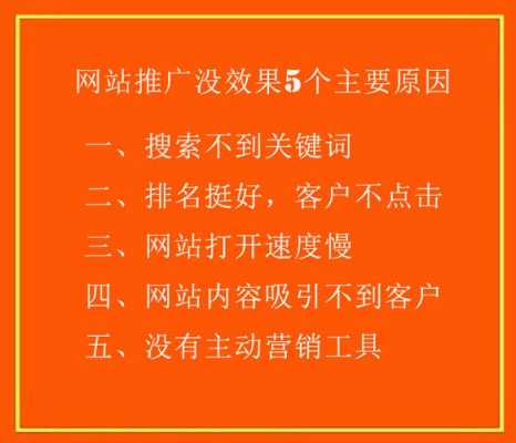 网站推广没有效果的原因（网站推广效果怎么样）